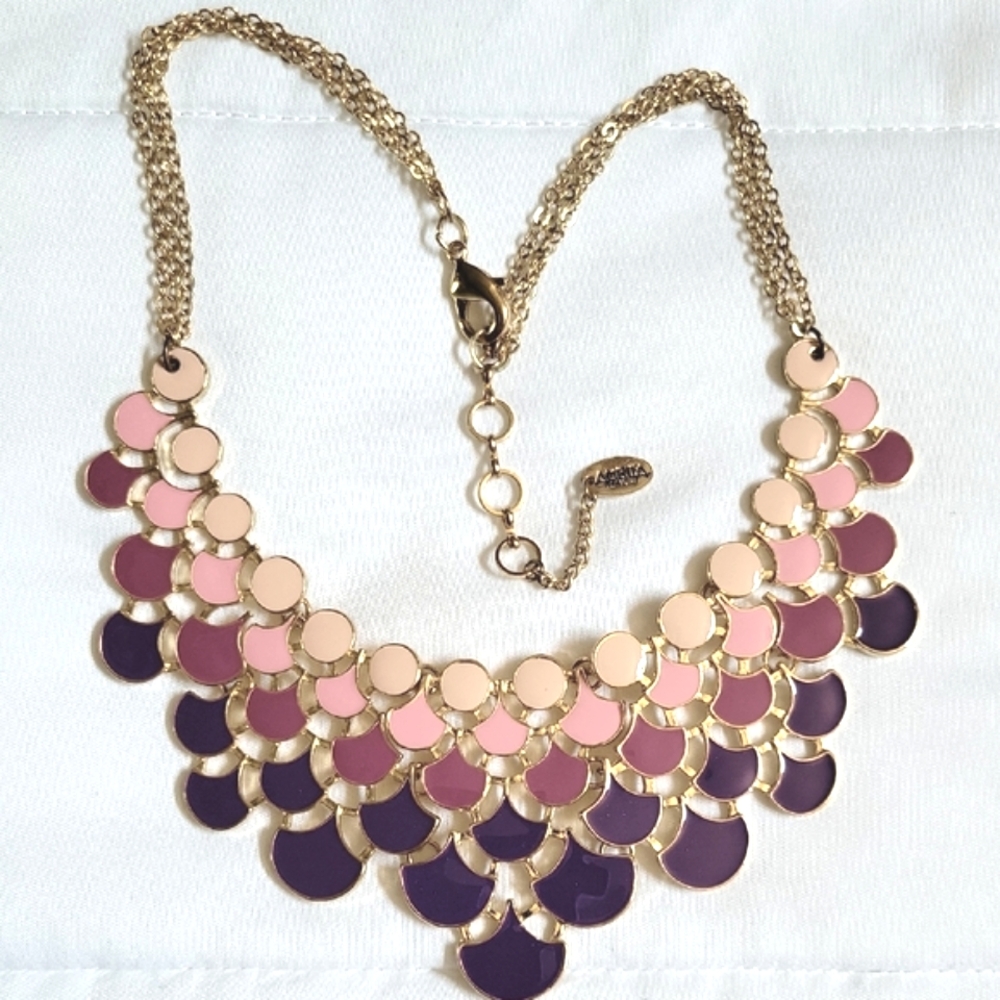 Amitra Singh Gold and Purple Statement Necklace
